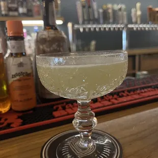 a cocktail in a glass