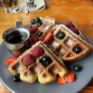 Brown butter waffles