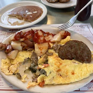 Feta Spinach Omelette Greek Omelette Feta Spinach Omelette