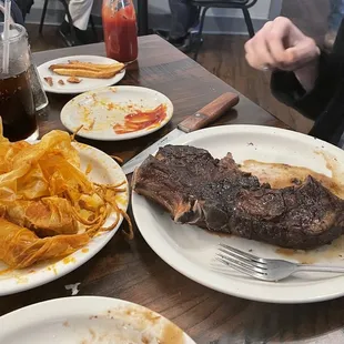 Tamales and 2lb bone in rib-eye