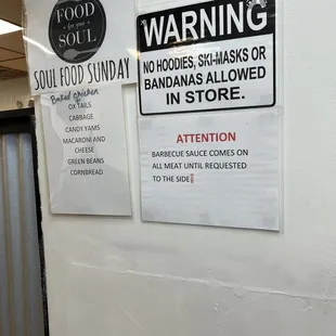 a sign on a wall