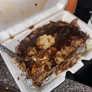 Brisket and Chicken Baked Potato