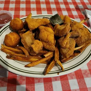 a plate of fried food