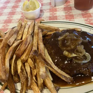Hamburger steak lunch