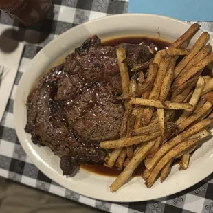 2lb Ribeye with fries
