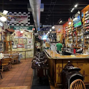 the inside of a restaurant