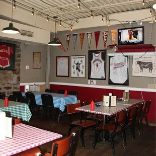 Back dining room! This is available for private parties with reservation by phone! Can accommodate up to 60 guests.