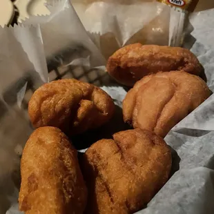 a basket of fried food