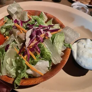 House Salad with Bleu Cheese Dressing