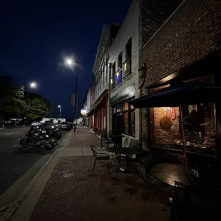 The historic waterfront shops