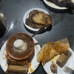 Ribeye, gumbo, tamales