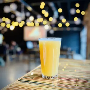 a glass of orange juice