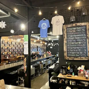 the bar and counter area