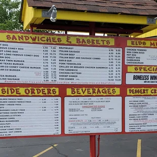 Menu board