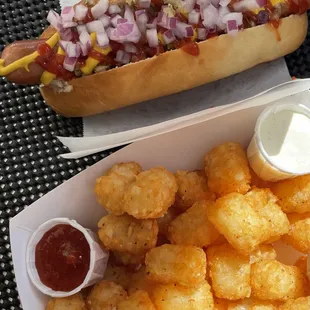 Make it a double! Double dose of tots with a dog.