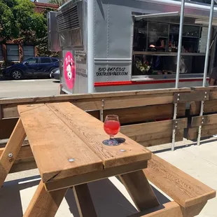 DOG Truck outside Gilman Brewing a quintessential duo