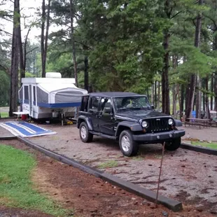 Camp site 6 is a great site. You are 30-40 yards from the water but it's a very nice site.