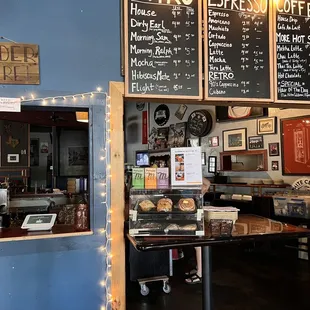 Menu and at the front