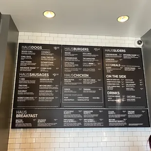 Food menu