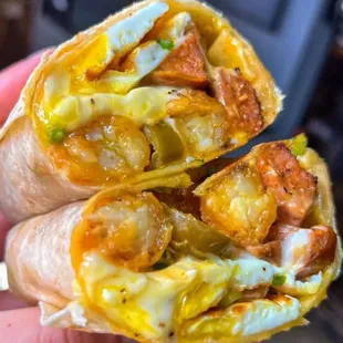 breakfast burritos available all day, every day
