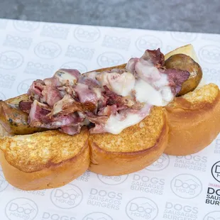 THE FONZ – spicy italian, pastrami, mozzarella cheese