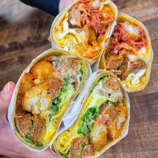 BREAKFAST BURRITOS starting at 9 am with premium meats &amp; ingredients.