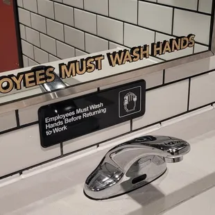 an employee must wash hands