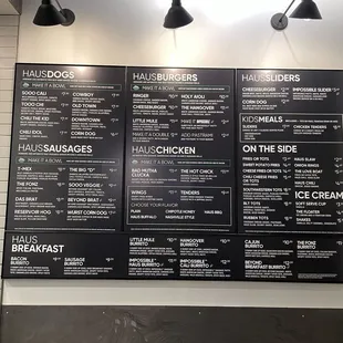 Food menu