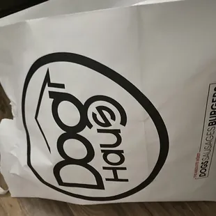 a bag of dog food