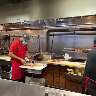 Cooks hard at work