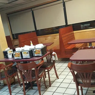 Usually some old country boys or a family inside eating.