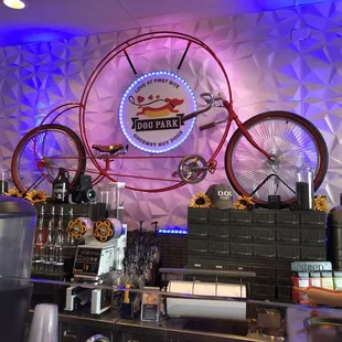 a bicycle on display