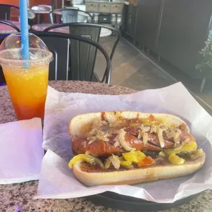 Passion fruit tea and Bully dog