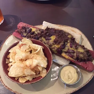 A Very Large Griddled Hot Dog