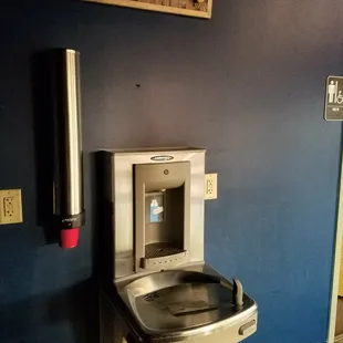 Water by the bathrooms