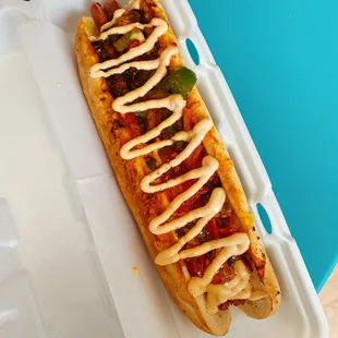 A picture of my hot dog.