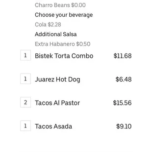 That&apos;s my order which is missing a lot of stuff