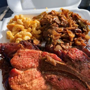 Mac, Cabbage, Porkchops, BBQ beef ribs &amp; BBQ pork ribs  MMMHMM