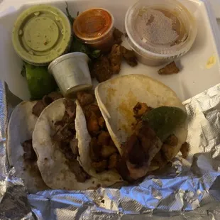 The el pastor didn't have enough meat as the last order the day before but if you order any tacos from them I would go with the pastor.