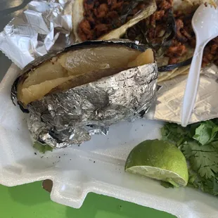 a plate of food and a fork