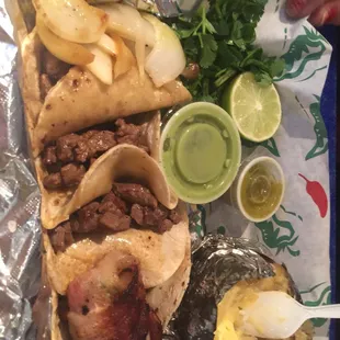 Taco combo w/ baked potato