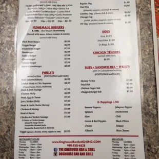 sushi and sashimi, menu