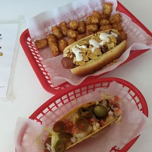 Chicago dog, taco dog