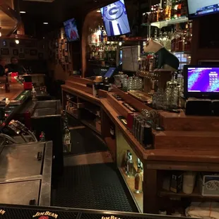 the bar and televisions