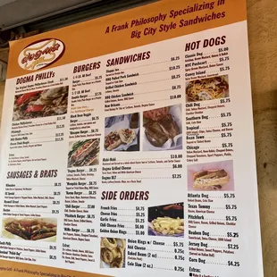 Full menu