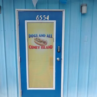 a blue door