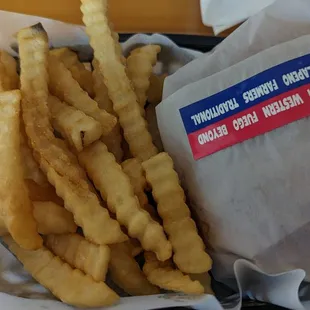 a basket of french fries