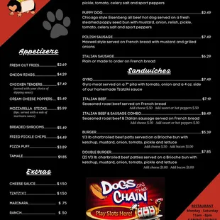 Current Menu