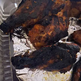 BURNT to a black crisp