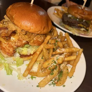 Ultimate Chicken Sandwich and Classic Burger